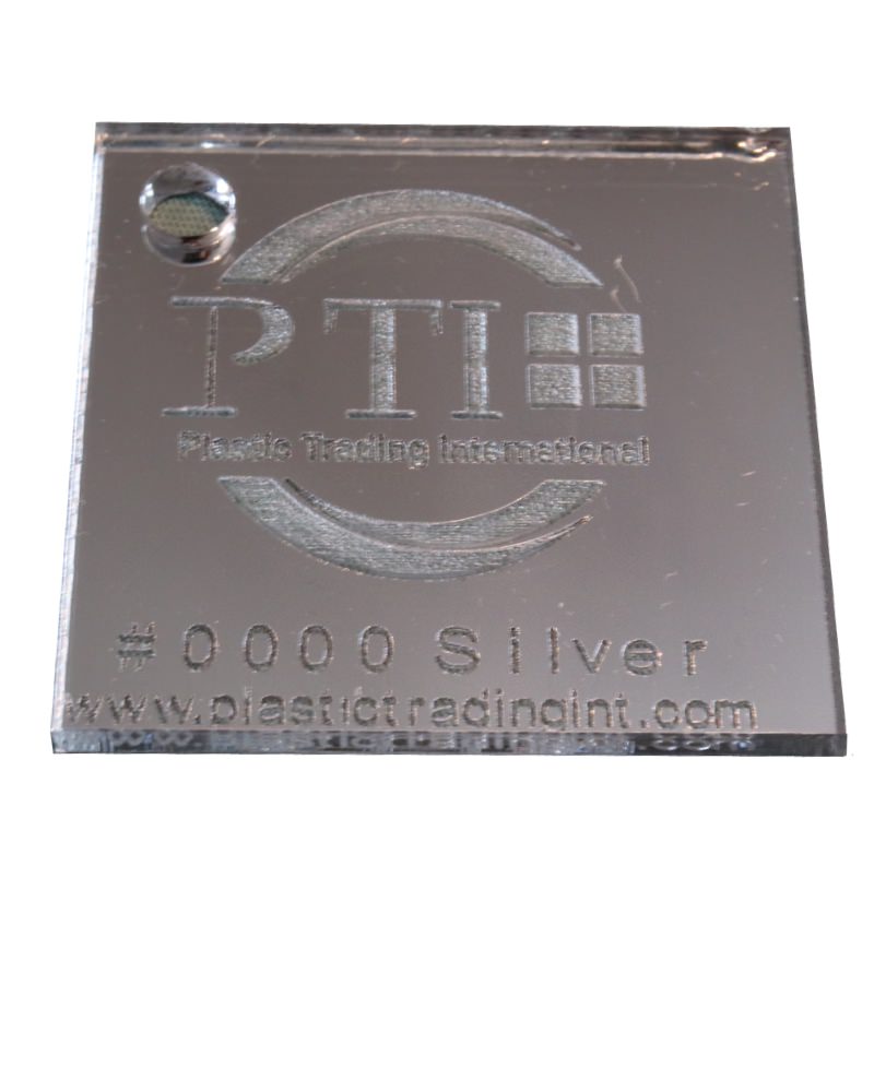 0.118" (3mm) Silver Mirror Acrylic Plexiglass Sheet